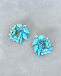 Turquoise Button Earrings