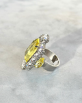 Yellow and Crystal Ring