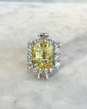 Yellow and Crystal Ring