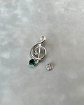 Emerald Music Pin