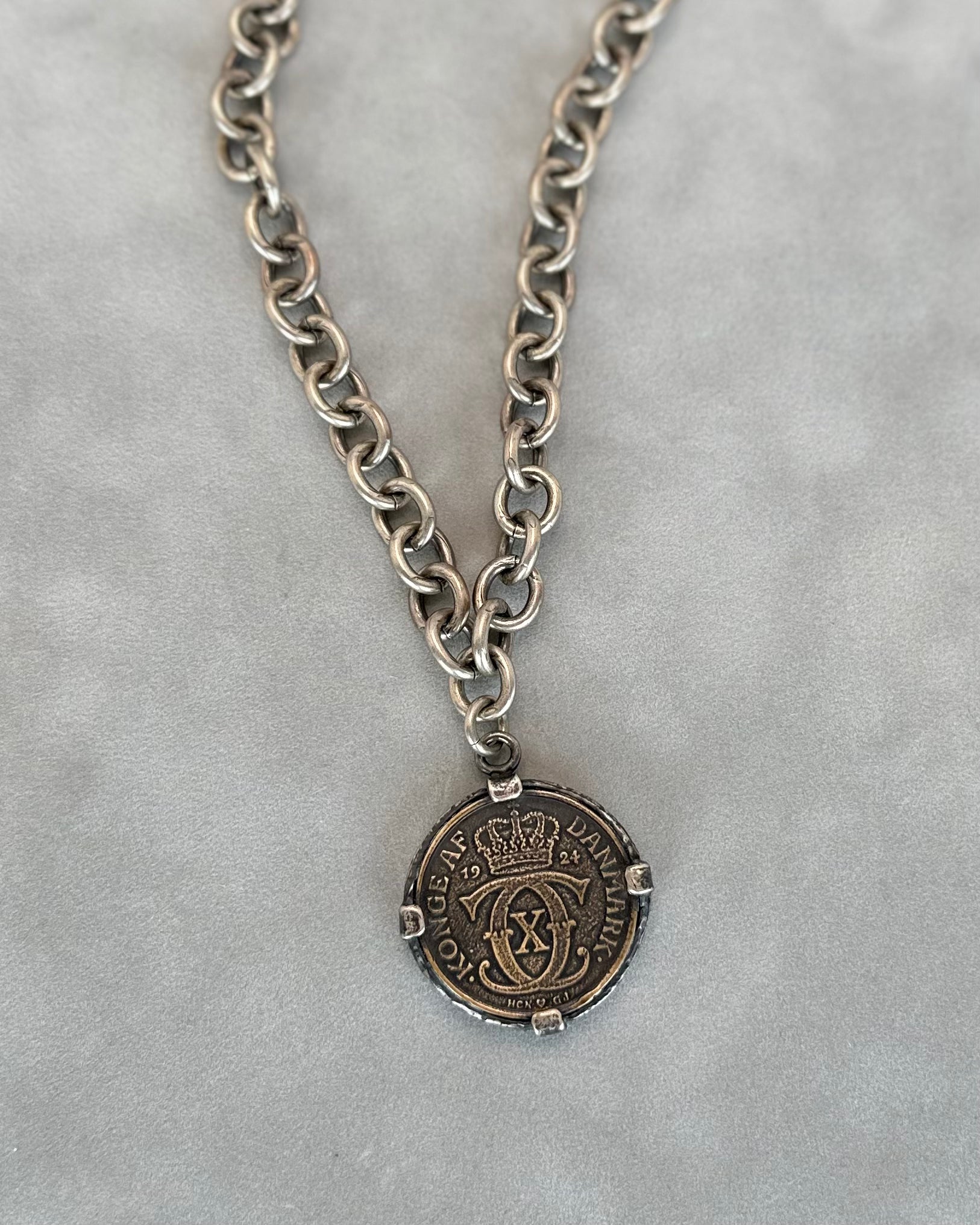 Danish Kroner Coin Pendant Necklace