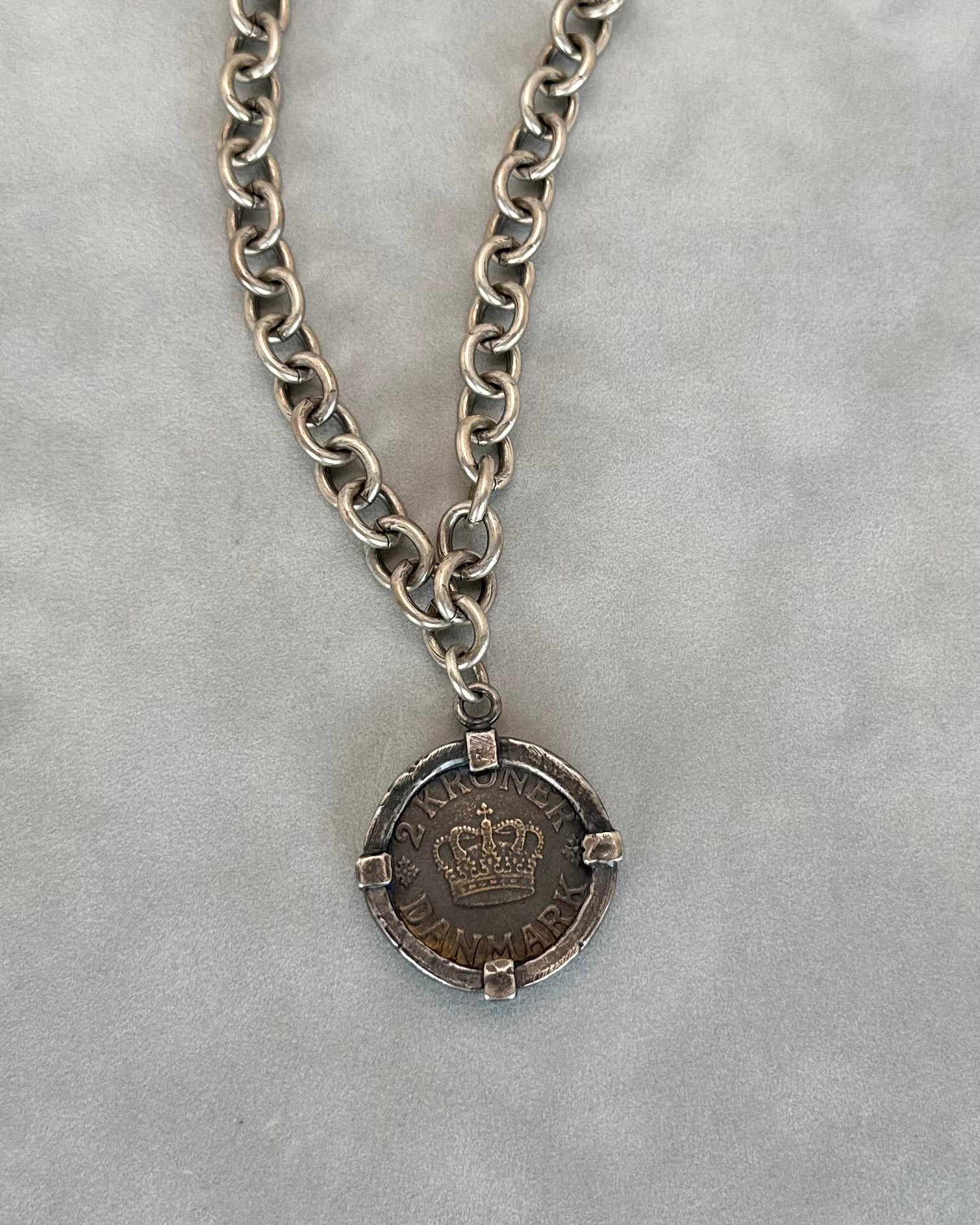 Danish Kroner Coin Pendant Necklace