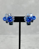 Sapphire Button Earrings