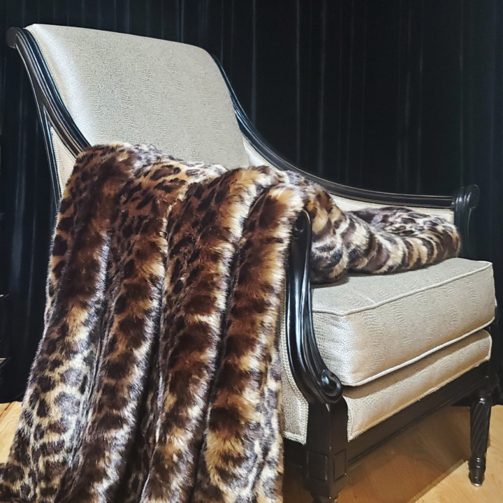 Leopard Fur Throw