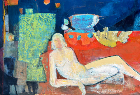 Odalisque sur la Chaise Orange