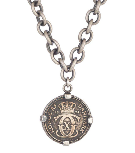 Danish Kroner Coin Pendant Necklace