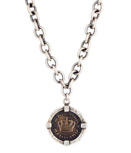 Danish Kroner Coin Pendant Necklace